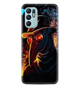Oppo Reno 6 Kılıf Silikon Desen Özel Seri Karga 1616