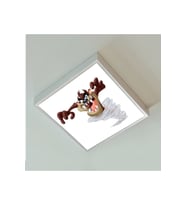 Tazmanya Canavarı, çocuk Led Lamba-54w Aydınlatma-60cmx60cm Kare-beyaz Işık-metal Çerçeve