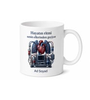 Perfüzyonist Hediye Seramik Kupa Açık Kalp Ameliyatı Temalı Bardak