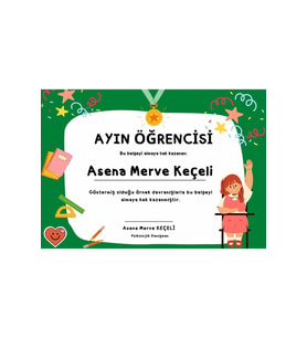 Yeşil Yaratıcı Başarı Belgesi