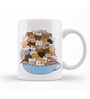 Sevimli Kediler Cats Kupa Bardak Porselen