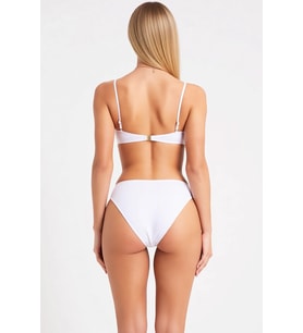 Kadın Bikini Takımı Askılı Straplez Kesim Kaplı Üst Normal Bel Slip Alt Döküm Aksesuar Örme Kumaş