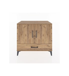 Hyperion Şifonyer 2 Raflı Tek Çekmeceli 2 Kapaklı 88x44x80 Çam-Çam