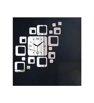 AS TASARIM LAZER MODEL001 MODERN TASARIM MDF ÜZERİ AKRİLİK DUVAR SAATİ GÜMÜŞ RENK