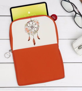 BK Gift Rüya Kapanı Tasarımlı Taşınabilir Koruyucu Tablet Kılıfı & Organizer Çanta - Turuncu-1