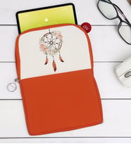 BK Gift Rüya Kapanı Tasarımlı Taşınabilir Koruyucu Tablet Kılıfı & Organizer Çanta - Turuncu-1