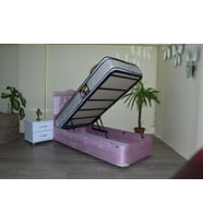 Baza Yatak Başlık 13538 Taytüy Pembe Kapitone Başlık Ort Pedli Yatak 100*200
