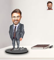 Kişiye Özel Öğretmen Karikatürlü İki Katmanlı Ahşap Biblo Bay-22