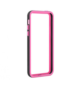 Tavik iPhone 5C ile Uyumlu Kılıf Bumper Siyah Pembe PKG1658
