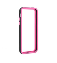 Tavik iPhone 5C ile Uyumlu Kılıf Bumper Siyah Pembe PKG1658