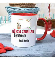 Görsel Sanatlar Öğretmenine Özel Öğretmenler Günü Hediyesi Kişiye Özel Kupa Bard