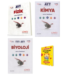 Limit AYT Fizik Kimya ve Biyoloji Soru Bankası 3lü Set + Planlama Defteri