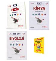 Limit AYT Fizik Kimya ve Biyoloji Soru Bankası 3lü Set + Planlama Defteri