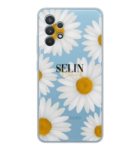 Samsung Big Daisy Tasarımlı Şeffaf Telefon Kılıfı