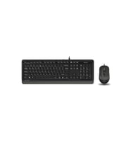 A4 TECH F1010, Gri, FSTYLER, USB Kablolu, Türkçe Q, Multimedya, Klavye Mouse Set