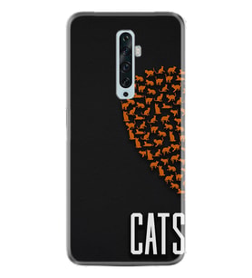 Oppo Reno 2Z 4 Lite 4 Pro 5 6 7 A31 Kılıf Desemli Silikon Cats 1792