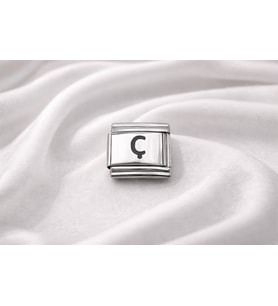 Ç Harfi Charm – Çelik Harfli Bileklik Aksesuarı, Kişiye Özel Modüler Takı