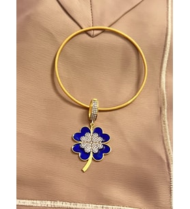 Ajda Bilezik Yonca Charm 925 Ayar Gümüş