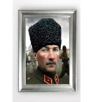 Gümüş Çerçeveli Atatürk Tablo cv756