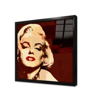 Marilyn Monroe Çerçeveli Cam Tablo