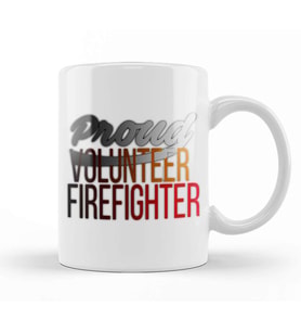 Proud Volunteer Firefighter Firefighting Kupa Bardak Porselen