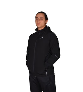 Joma Micro Dash - Erkek Siyah Kapüşonlu Paraşüt Spor Sweatshirt - 4231312