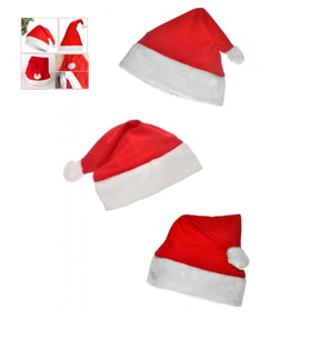 Noel Baba Şapkası 3 Adet Set