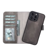 Apple iPhone 14 Pro Max Uyumlu Deri Cüzdanlı Kılıf MWWN VS4EF