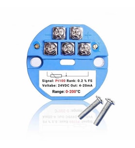 PT100 Sıcaklık Sensör Sinyali İçin 4-20mA Çevirici Transmitter Modül 0C / 200C DC 24V Rtd Termometr