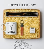 Kişiye Özel Babalar Günü Hediye Seti- Kişiye Özel Kupa- Tespih-To The Best Dad Anahtarlık-Teashop Müslin Çay