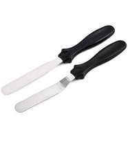 Paslanmaz Metal 2li Pasta Sıvama Bıçağı Spatula Seti Krema Yayma, Pasta Dekorasy