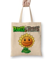 Sunflower Plants ve Zombies Bez Çanta Uzun Saplı
