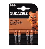 Mey İthalat® Duracell Alkalin Pil AAA 4'' lü Paket