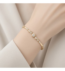 STİL İNCİSİ/XUPING JEWELRY SONSUZLUK TEKTAŞ ZİRKON TAŞLI BİLEKLİK