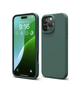 iPhone 16 Pro Kılıf Nano içi Kadife Silikon - Koyu Yeşil
