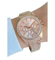 Ferrucci Rosegold 1.Sınıf Çelik Kordon 2 Yıl Garantili Kadın Kol Saati (Pembe)