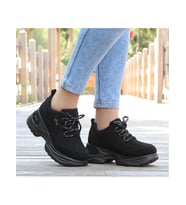 Mp 251-305Zn Siyah Kalın Taban Kadın Sneaker Spor Ayakkabı