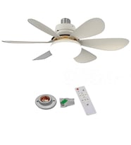 JOYSIDEA QYSF-300 Uzaktan Kumandalı LED Tavan Vantilatörü (Sarı-Beyaz)