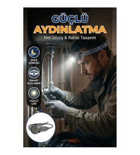 Güçlü Aydınlatmalı LED Kafa Feneri – Gece Çalışmaları ve Açık Hava Kullanımı