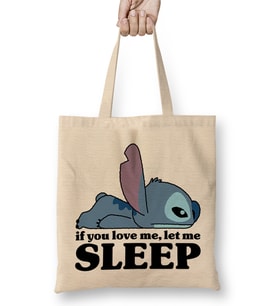 Stitch Sleepy Bez Çanta Uzun Saplı