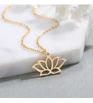 Kişiye Özel 925 Ayar Gümüş Lotus Kolye