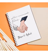 El Ele Sevgili ( Her Anımızda El Ele ) Tasarımlı Defter Kişiye Özel
