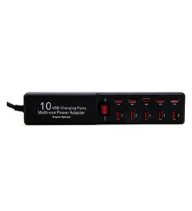 10 Portlu USB Şarj Adaptörü