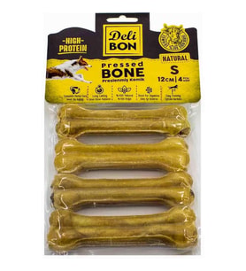 DELİBON DERİ PRES KEMİK 12CM S BOY 4LÜ PAKET NATUREL 12CMX4AD.