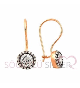 Söğütlü Silver Elmas Montürlü Küpe