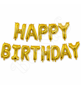 Happy Birthday Folyo Banner Gold