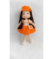 Turuncu Nisanur Bebek Amigurumi Organik Oyuncak