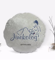 BK Gift Kişiye Özel İsimli Jinekolog Tasarımlı Dekoratif Kırlent Yastık-1