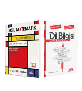 Acil Trigonometri ve AKM Dil Bilgisi Soru Bankası Seti 2 Kitap
