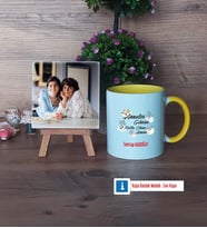 Anneler Günü Hediyesi Fotoğraflı Dekoratif Taş, Kupa Bardak Beyaz Hediye (Model 7)